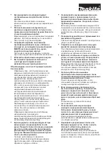 Предварительный просмотр 277 страницы Makita sg150 Translation Of The Original Instruction Manual