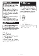 Preview for 21 page of Makita SP001G Instruction Manual