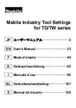 Preview for 1 page of Makita TD Series User Manual