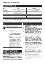 Preview for 3 page of Makita TD00000110 Instruction Manual