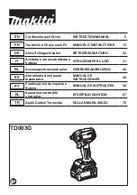 Предварительный просмотр 1 страницы Makita TD003GD201 Instruction Manual