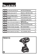 Preview for 1 page of Makita TW001G Instruction Manual