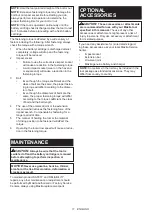 Предварительный просмотр 11 страницы Makita TW001G Instruction Manual