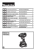 Preview for 1 page of Makita TW007GZ Instruction Manual