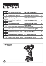 Предварительный просмотр 1 страницы Makita TW160DZJ Instruction Manual