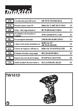 Preview for 1 page of Makita TW161D Instruction Manual