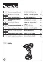 Предварительный просмотр 1 страницы Makita TW161D Instruction Manual