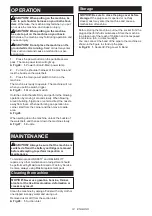 Preview for 14 page of Makita UB002C Instruction Manual