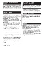 Preview for 14 page of Makita UB002CZ01 Instruction Manual