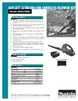 Preview for 2 page of Makita UB360DWB Manual