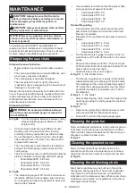 Preview for 18 page of Makita UC004G Instruction Manual