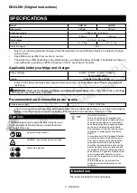 Preview for 8 page of Makita UH014G Instruction Manual