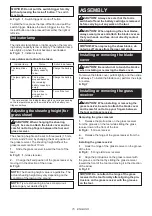 Preview for 15 page of Makita UM600DZX Instruction Manual