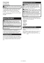 Preview for 28 page of Makita UR007GM101 Instruction Manual