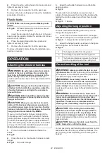 Preview for 22 page of Makita UR013G Instruction Manual