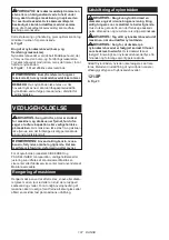 Preview for 107 page of Makita UR014G Instruction Manual