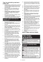 Preview for 14 page of Makita VC006GM Instruction Manual