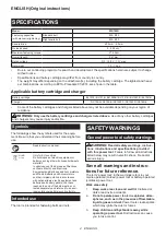 Preview for 4 page of Makita WR100DZK Instruction Manual