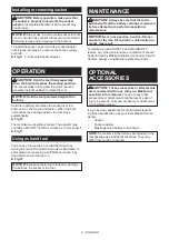 Preview for 9 page of Makita WR100DZK Instruction Manual