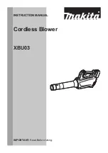 Preview for 1 page of Makita XBU03Z Instruction Manual