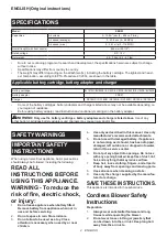 Preview for 2 page of Makita XBU03Z Instruction Manual