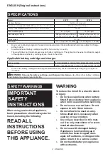 Preview for 2 page of Makita XCV21 Instruction Manual