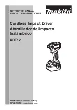 Makita XDT12 Instruction Manual preview