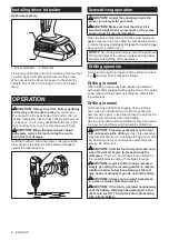 Preview for 8 page of Makita XFD10R Instruction Manual