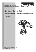 Preview for 1 page of Makita XFD14 Instruction Manual