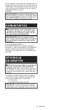 Preview for 21 page of Makita XGT JR001GM201 Instruction Manual