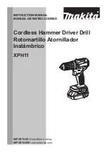 Предварительный просмотр 1 страницы Makita XPH11 Instruction Manual