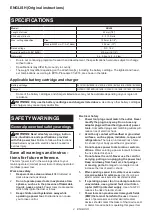 Preview for 2 page of Makita XRJ08 Instruction Manual