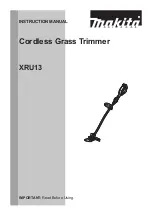 Preview for 1 page of Makita XRU13Z Instruction Manual