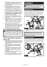 Предварительный просмотр 9 страницы Makita XSA01 Instruction Manual