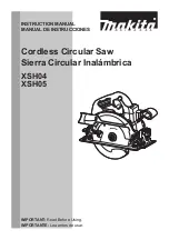 Preview for 1 page of Makita XSH04 Instruction Manual