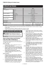 Preview for 2 page of Makita XT269T Instruction Manual