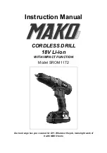 MAKO TOOLS SROM 1172 Manual предпросмотр