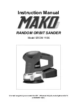 MAKO TOOLS SROM 1186 Instruction Manual preview