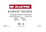 Preview for 1 page of Maktek MR20 Installation, Usage And Maintenance Manual