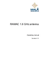 MALA RAMAC Operating Manual preview