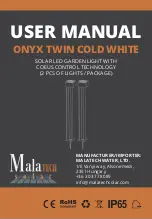 Malatech Onyx Twin Cold White User Manual preview