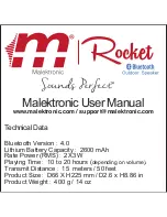 Malektronic Rocket User Manual preview