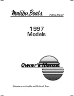 Preview for 1 page of Malibu Boats 1997 Owner'S Manual