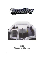 Malibu Boats Boat 2003 Owner'S Manual preview