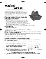 Preview for 1 page of Malibu Boats WF450 General Instructions