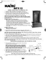 Предварительный просмотр 1 страницы Malibu Boats WF513 General Instructions