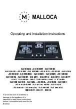 Malloca AS 9502B Operating And Installation Instructions preview