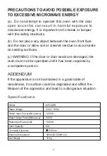 Preview for 3 page of Malloca MW-820B Instruction Manual