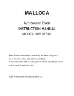 Preview for 1 page of Malloca MW 927BG Instruction Manual