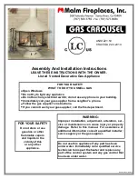 Malm Fireplaces Gas Carousel Assembly And Installation Instructions Manual preview